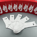 Kit de Meias Cano alto Nike com 5 Pares (Preto)